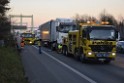 VU LKW A 4 Rich Aachen hinter Rodenkirchener Bruecke P37